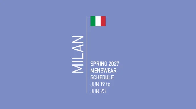 Milan Menswear Spring 2027 Schedule