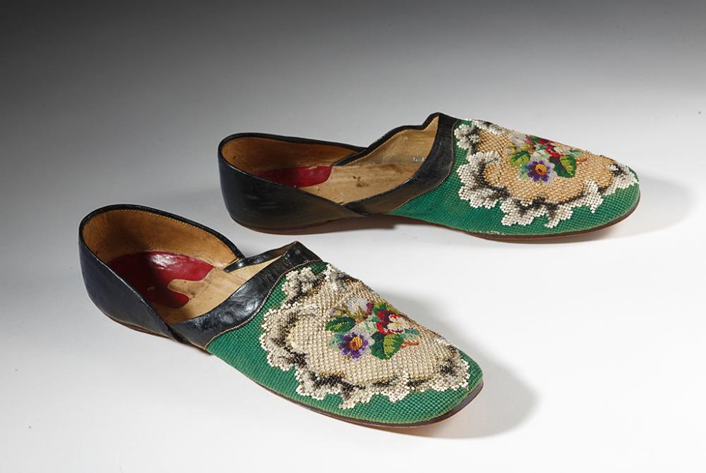 Shoes from England using Scheele's Green c.1860s. Source: Bata Shoe Museum
