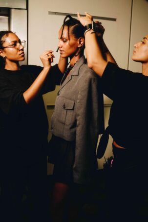 9/17 | BUZIGAHILL Spring 2027 Backstage | Photo: Dominik Odenkirchen | Courtesy of Berlin Fashion Week BUZIGAHILL Spring 2027 Backstage | Photo: Dominik Odenkirchen | Courtesy of Berlin Fashion Week