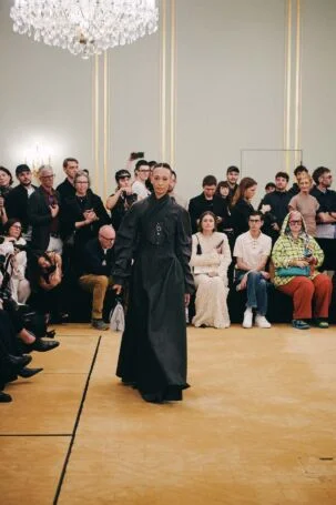 9/43 | Haderlump Spring 2027 Setting | Photo: Ben Mönks | Courtesy of Berlin Fashion Week Haderlump Spring 2027 Setting | Photo: Ben Mönks | Courtesy of Berlin Fashion Week