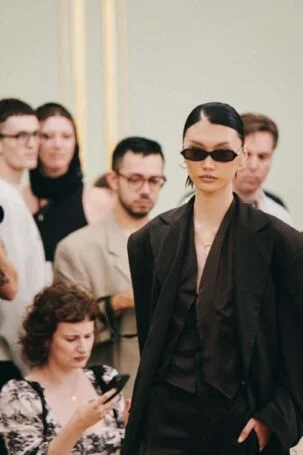 10/43 | Haderlump Spring 2027 Setting | Photo: Ben Mönks | Courtesy of Berlin Fashion Week Haderlump Spring 2027 Setting | Photo: Ben Mönks | Courtesy of Berlin Fashion Week