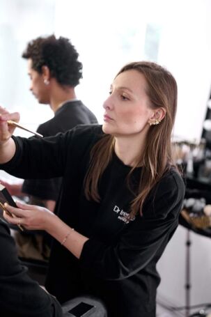 7/31 | Mariusz Przybylski Spring 2027 Backstage | Photo: Filip Okopny | Courtesy of Berlin Fashion Week Mariusz Przybylski Spring 2027 Backstage | Photo: Filip Okopny | Courtesy of Berlin Fashion Week