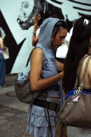 4/27 | Taskin Goec Spring 2027 Street Style | Photo: Tim Kestel | Courtesy of Berlin Fashion Week Taskin Goec Spring 2027 Street Style | Photo: Tim Kestel | Courtesy of Berlin Fashion Week