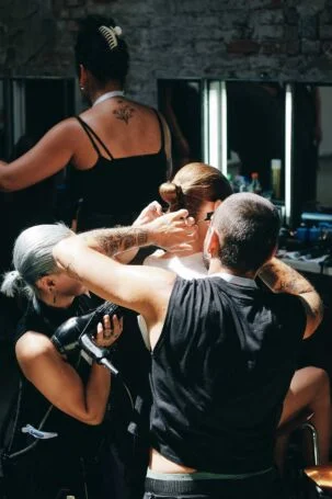 1/60 | William Fan Spring 2027 Backstage | Photo: Ben Mönks | Courtesy of Berlin Fashion Week William Fan Spring 2027 Backstage | Photo: Ben Mönks | Courtesy of Berlin Fashion Week