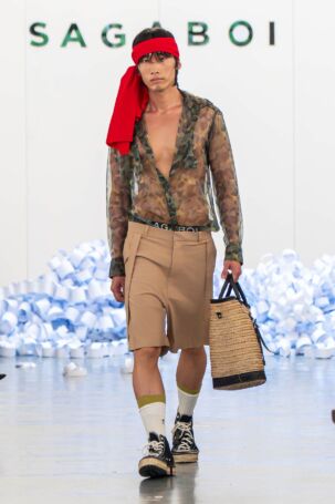 8/35 | Sagaboi Spring 2027 Menswear | Photo: Vito Dane | Courtesy of Sagaboi Sagaboi Spring 2027 Menswear | Photo: Vito Dane | Courtesy of Sagaboi