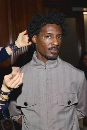 3/43 | Labrum London Fall 2026 Backstage | Photo: Oliver Thompson | Courtesy of British Fashion Council Labrum London Fall 2026 Backstage | Photo: Oliver Thompson | Courtesy of British Fashion Council