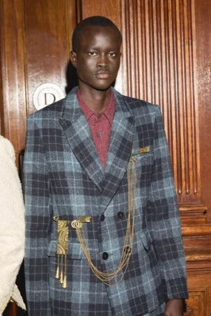 12/43 | Labrum London Fall 2026 Backstage | Photo: Oliver Thompson | Courtesy of British Fashion Council Labrum London Fall 2026 Backstage | Photo: Oliver Thompson | Courtesy of British Fashion Council