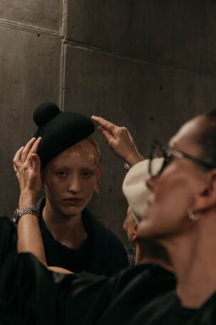 1/30 | Henrik Vibskov Fall 2026 Backstage | Photo: Tonya Matyu | Courtesy of Copenhagen Fashion Week Henrik Vibskov Fall 2026 Backstage | Photo: Tonya Matyu | Courtesy of Copenhagen Fashion Week