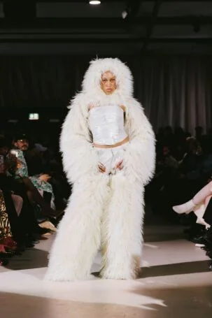 1/27 | Nowrubi Fall 2026 | Photo: Emil Gentes | Courtesy of Berlin Fashion Week Nowrubi Fall 2026 | Photo: Emil Gentes | Courtesy of Berlin Fashion Week