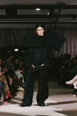 10/27 | Nowrubi Fall 2026 | Photo: Emil Gentes | Courtesy of Berlin Fashion Week Nowrubi Fall 2026 | Photo: Emil Gentes | Courtesy of Berlin Fashion Week