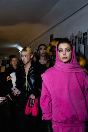 8/39 | Backstage at sample030 Fall 2026 | Photo: Thilo Wilcke | Courtesy of Berlin Fashion Week Backstage at sample030 Fall 2026 | Photo: Thilo Wilcke | Courtesy of Berlin Fashion Week