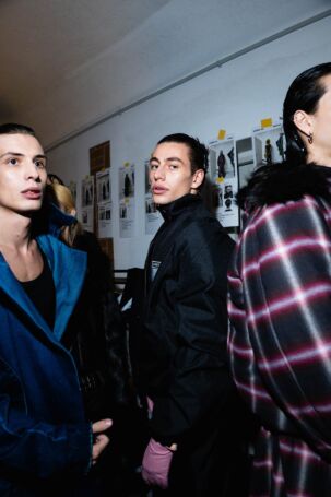 11/39 | Backstage at sample030 Fall 2026 | Photo: Thilo Wilcke | Courtesy of Berlin Fashion Week Backstage at sample030 Fall 2026 | Photo: Thilo Wilcke | Courtesy of Berlin Fashion Week