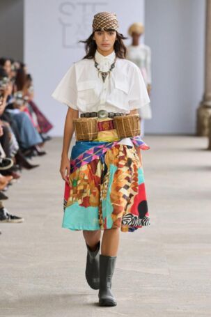 4/25 | Stella Jean Spring 2026 | Photo: GORUNWAY | Courtesy of Stella Jean Stella Jean Spring 2026 | Photo: GORUNWAY | Courtesy of Stella Jean