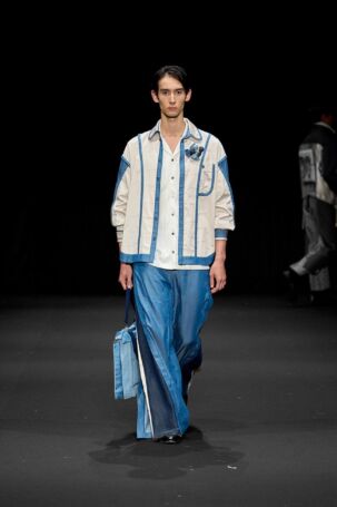3/14 | Zero Waste Fashion Story Wear (Global Fashion Collective) Spring 2026 | Photo Credit: JFWO Japan Fashion Week Organization Zero Waste Fashion Story Wear (Global Fashion Collective) Spring 2026 | Photo Credit: JFWO Japan Fashion Week Organization