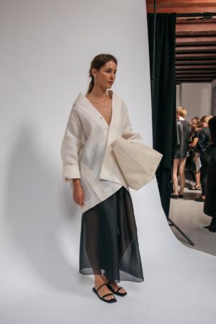7/27 | Backstage at Freya Dalsjø Spring 2026 | Photo: Tonya Matyu | Courtesy of Copenhagen Fashion Week Backstage at Freya Dalsjø Spring 2026 | Photo: Tonya Matyu | Courtesy of Copenhagen Fashion Week