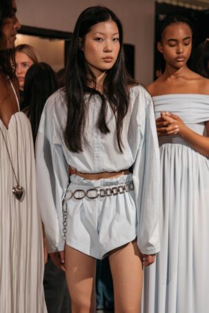 10/29 | Backstage at ROTATE Spring 2026 | Photo: Tonya Matyu | Courtesy of Copenhagen Fashion Week Backstage at ROTATE Spring 2026 | Photo: Tonya Matyu | Courtesy of Copenhagen Fashion Week