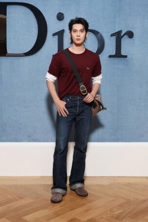 8/56 Yu Shi at Dior Homme Spring 2026 Menswear | Photo: Courtesy of Dior Yu Shi at Dior Homme Spring 2026 Menswear Photo Call | Photo: Courtesy of Dior