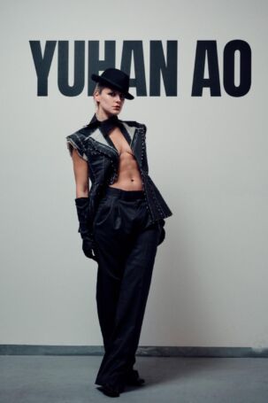 1/18 | Yuhan Ao Fall 2025 | Photo: Ben Bradish Ellames | Courtesy of Yuhan Ao Yuhan Ao Fall 2025 | Photo: Ben Bradish Ellames | Courtesy of Yuhan Ao