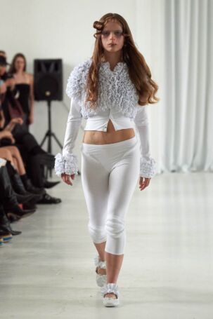 1/27 | Clara Colette Miramon Spring 2025 | Photo: Andrew Thomas | Courtesy of Berlin Fashion Week Clara Colette Miramon Spring 2025 | Photo: Andrew Thomas | Courtesy of Berlin Fashion Week