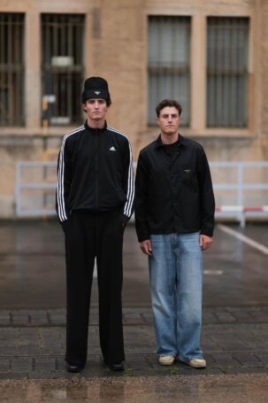 1/42 | Haderlump Spring 2025 Street Style | Photo: Jeremy Moeller | Courtesy of Berlin Fashion Week Haderlump Spring 2025 Street Style | Photo: Jeremy Moeller | Courtesy of Berlin Fashion Week