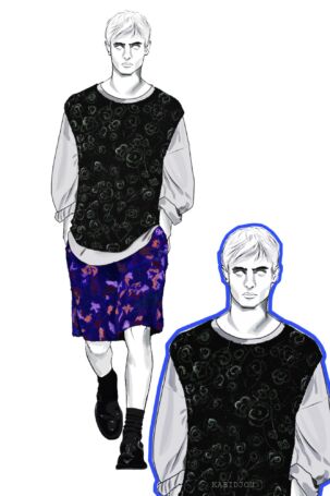 5/22 Dries Van Noten Spring 2026 Menswear illustration by Kabidjou (@kabidjou) Dries Van Noten Spring 2026 Menswear illustration by Kabidjou (@kabidjou)