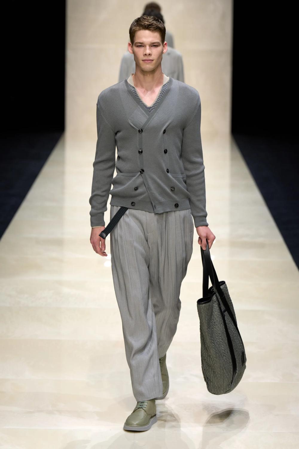 Fall 2025 Menswear Trend Forecast - Handbags - Giorgio Armani Spring 2025 Menswear