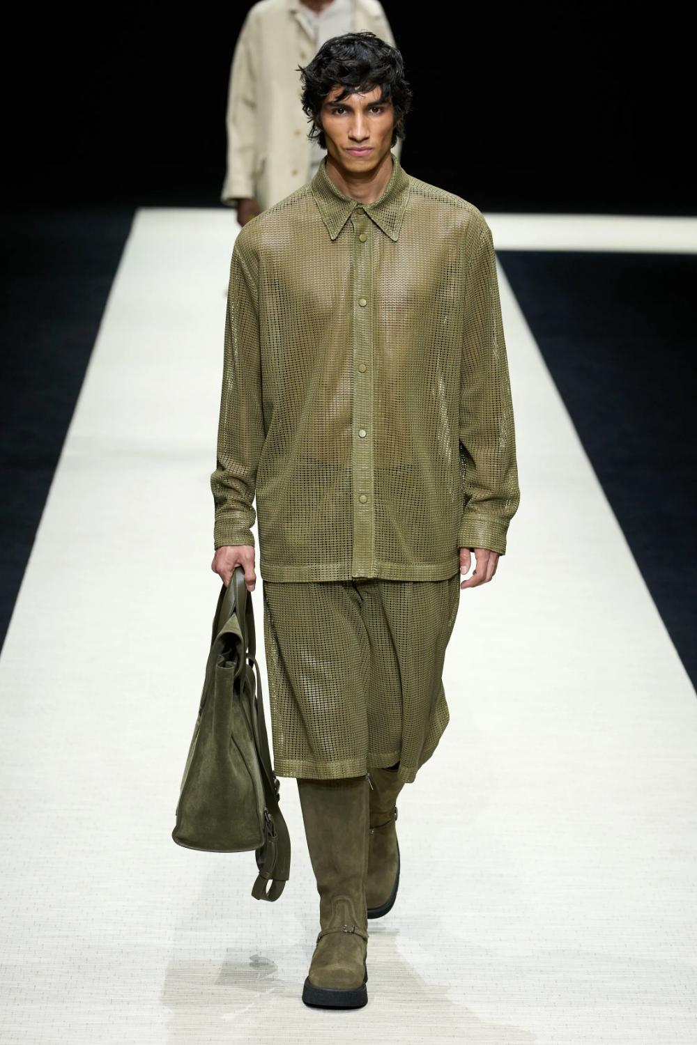 Fall 2025 Menswear Trend Forecast - Handbags - Emporio Armani Spring 2025 Menswear
