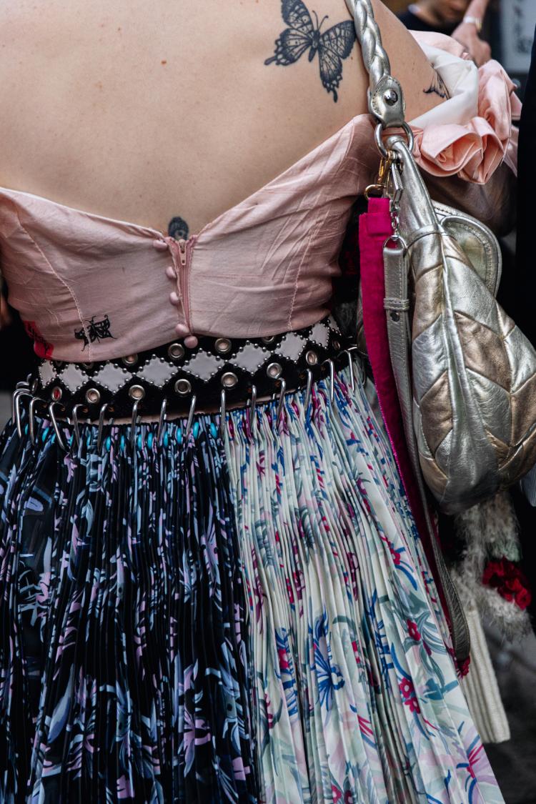 Street Style at Chopova Lowena Spring 2025, London Fashion Week