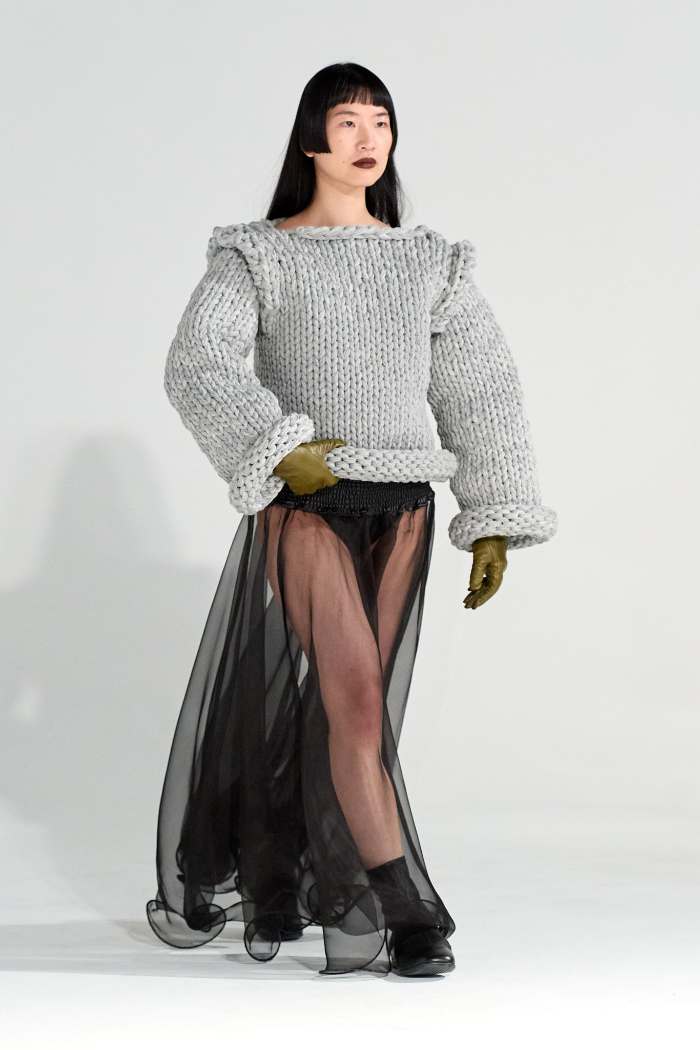 Nicklas Skovgaard Fall 2025 Look 2; Photo: James Cochrane for Copenhagen Fashion Week