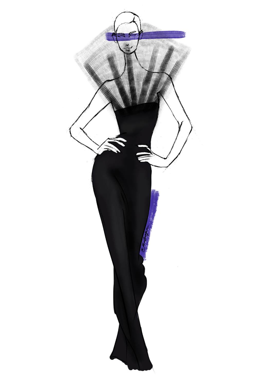 Spring 2025 Fashion Illustration - Nina Ricci